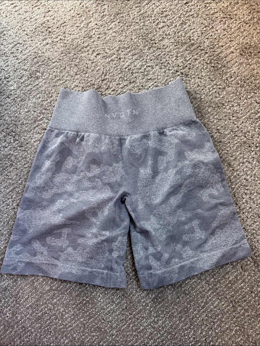 NVGTN Gray Seamless High-Waist Bike Shorts